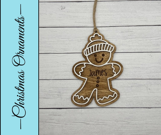 Personalized Gingerbread Christmas Ornament