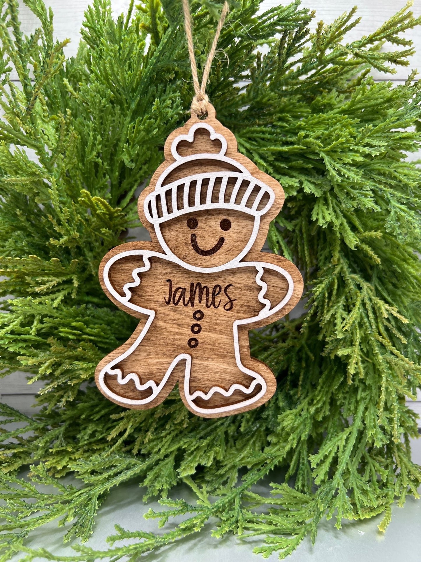 Personalized Gingerbread Christmas Ornament