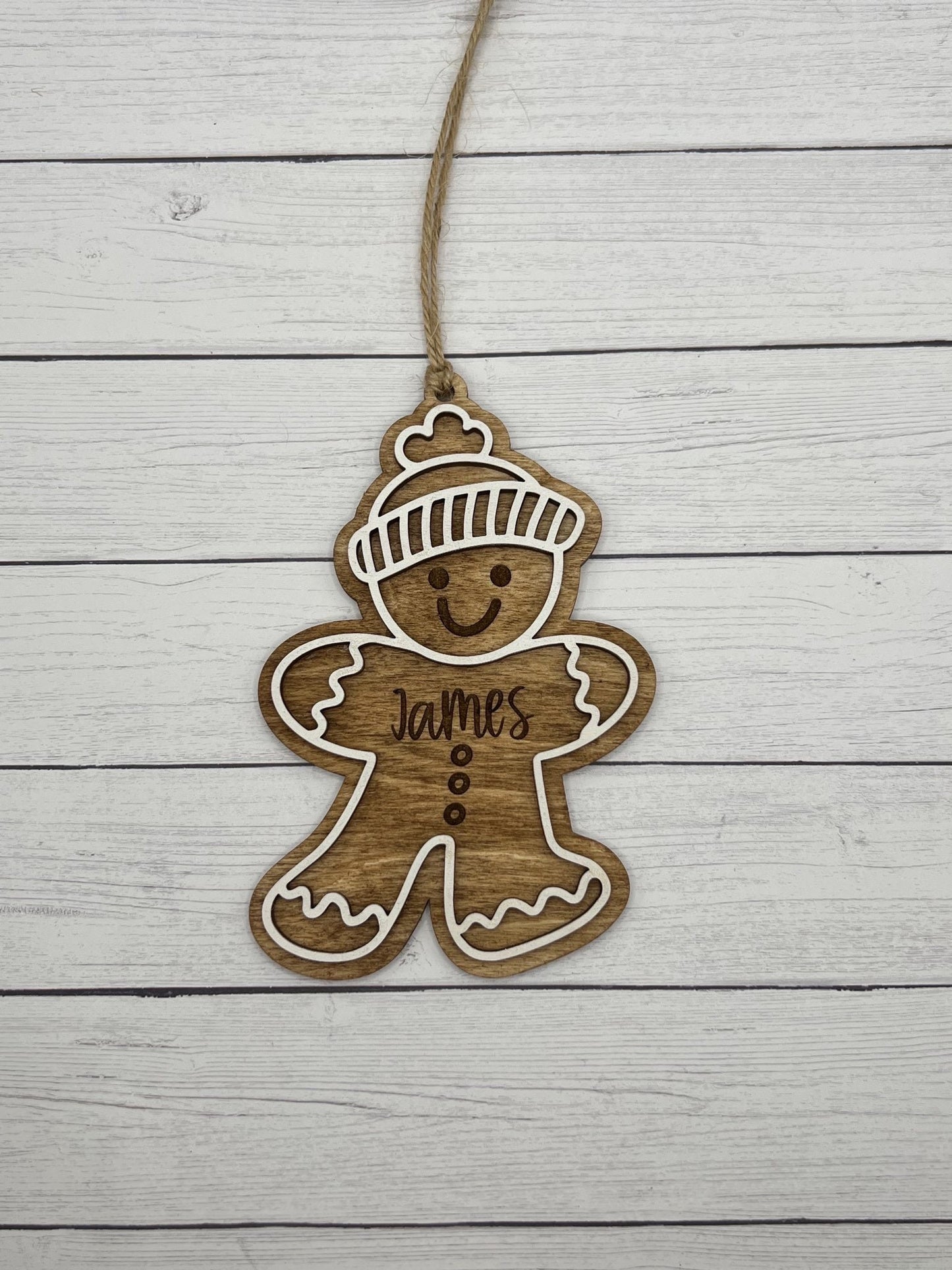 Personalized Gingerbread Christmas Ornament