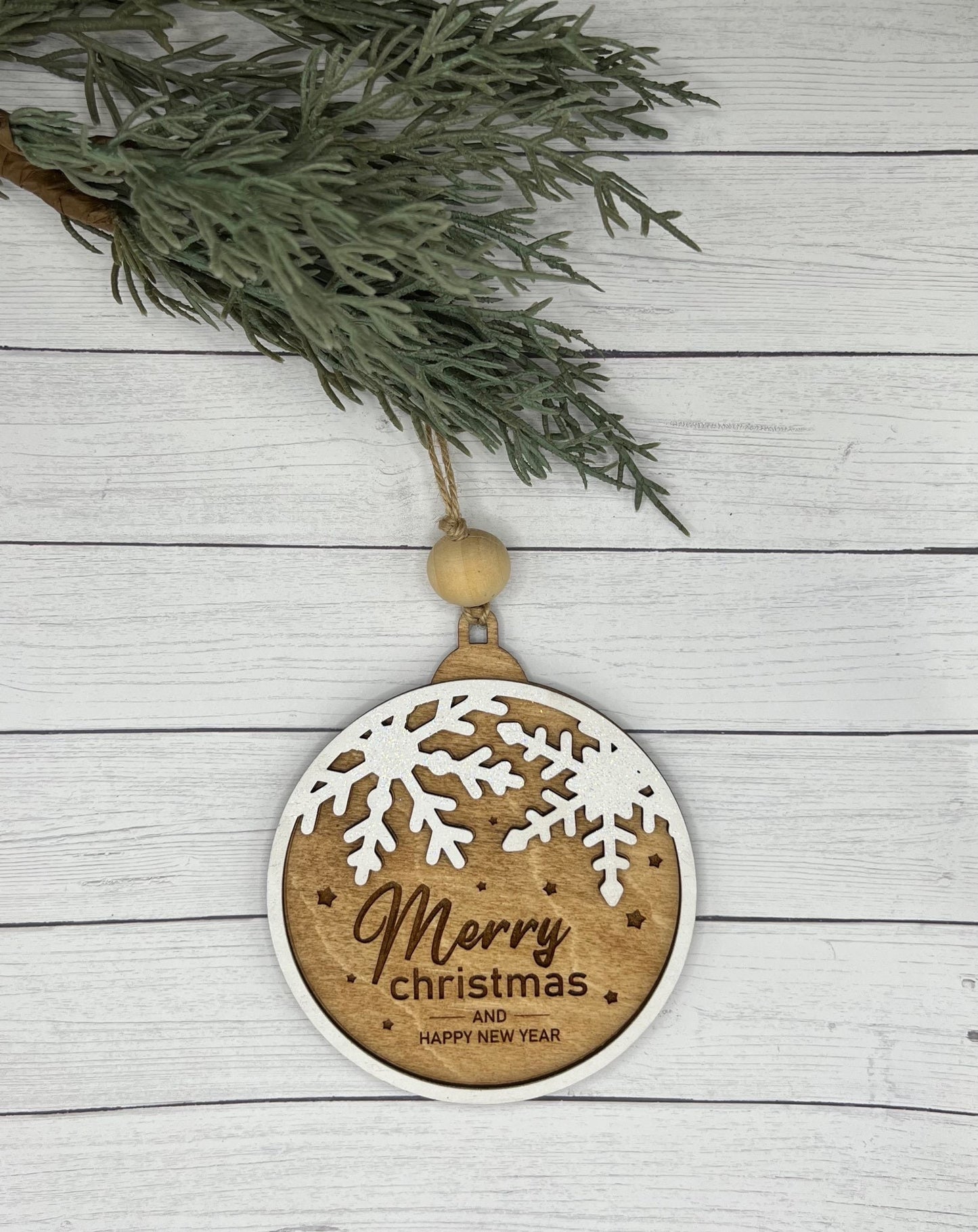 Round Snowflake Christmas Ornament