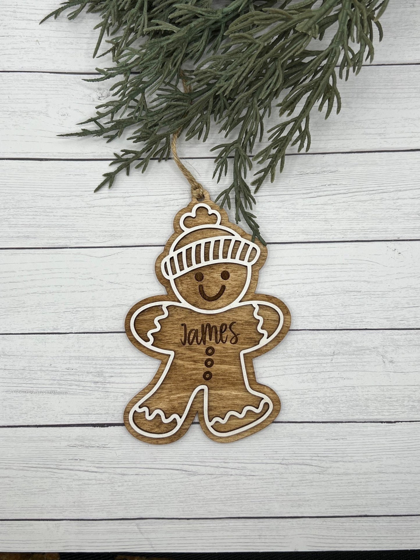 Personalized Gingerbread Christmas Ornament