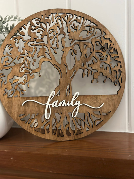 Family Tree Table or Wall Decor