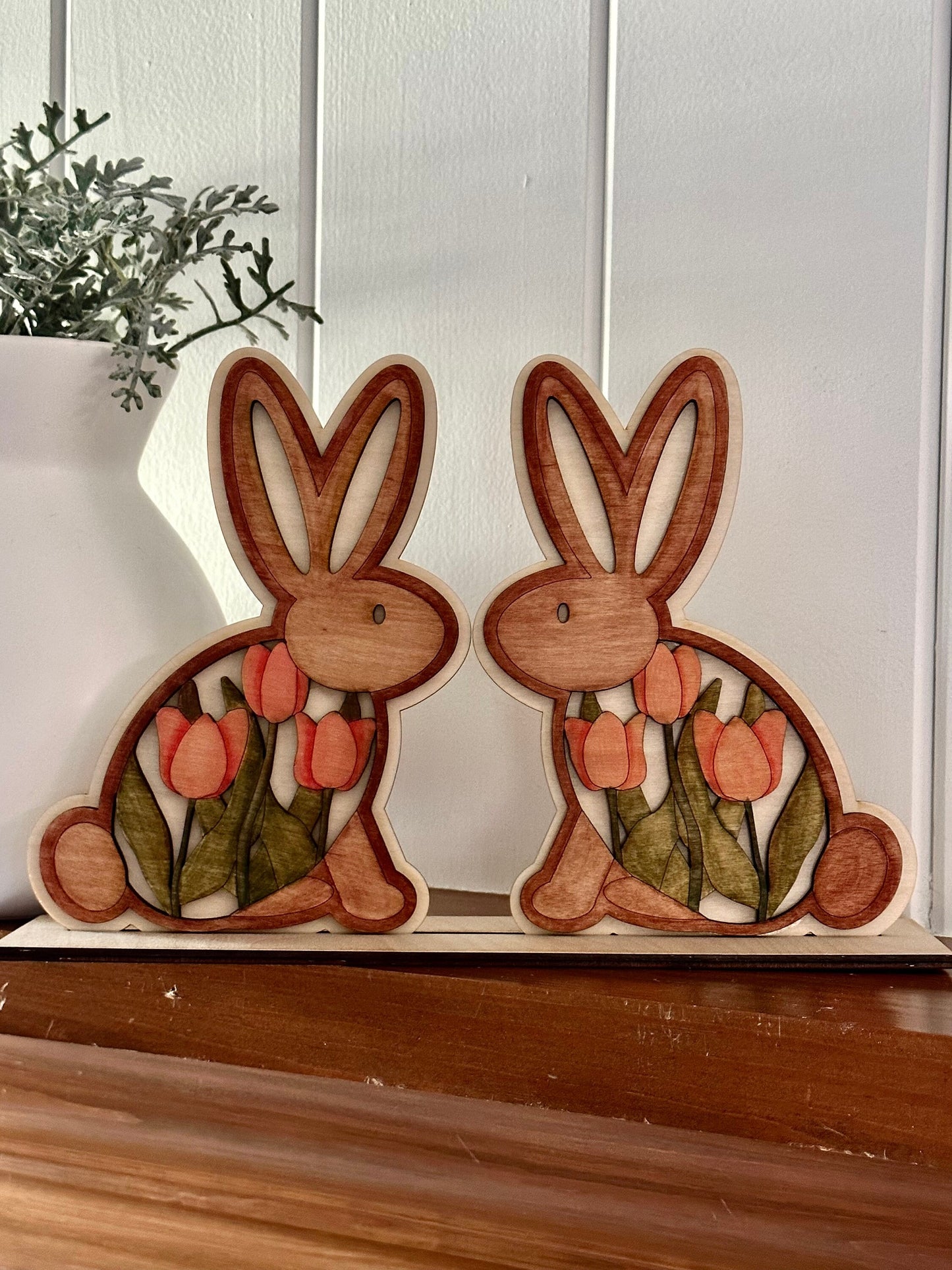 Watercolor Bunny Shelf Sitter