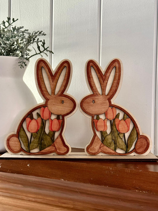 Watercolor Bunny Shelf Sitter